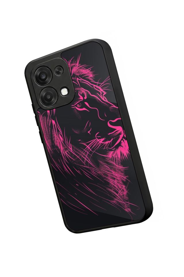 Oppo A6 Pro Uyumlu Aslan Tasarımlı Glossy Premium Kılıf