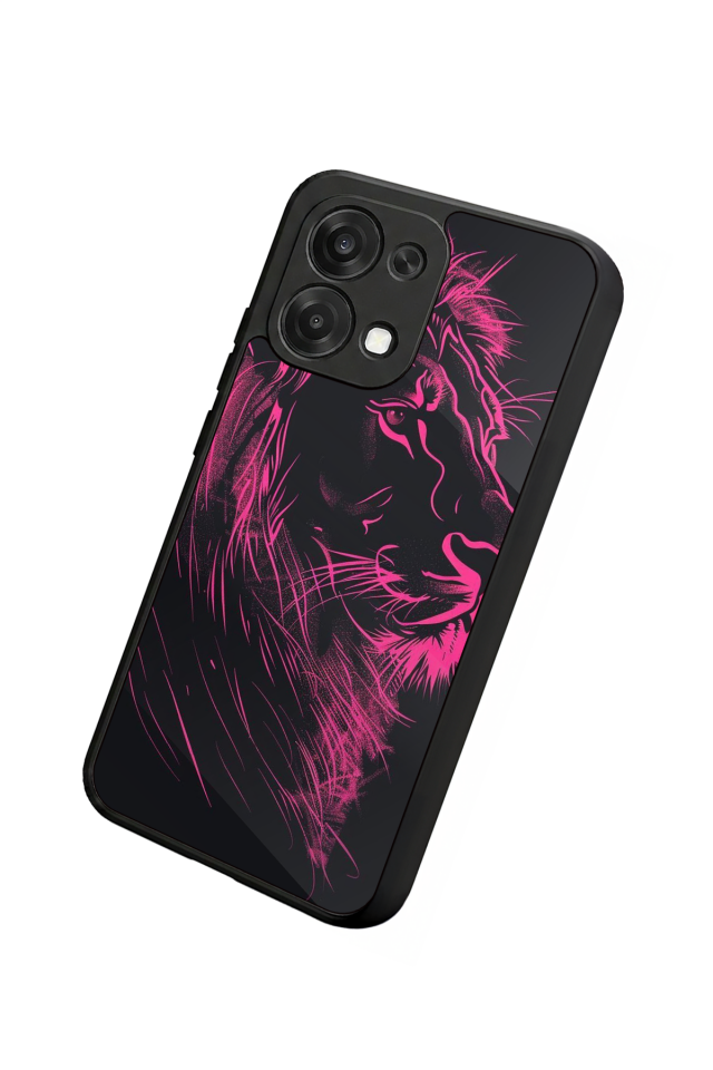 Oppo A6 Pro Uyumlu Aslan Tasarımlı Glossy Premium Kılıf