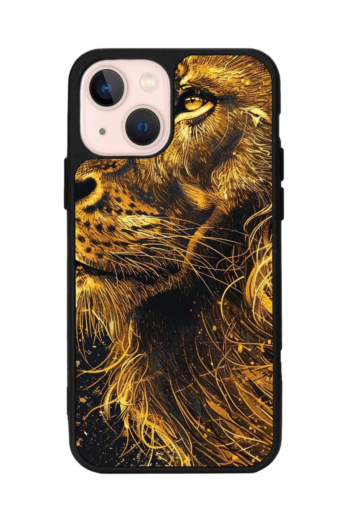 iPhone 13 Mini Uyumlu Aslan Tasarımlı Glossy Premium Kılıf