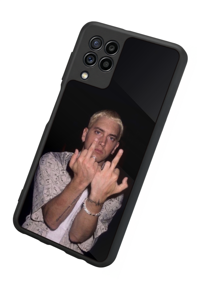 Samsung Galaxy M22 Uyumlu Eminem Tasarımlı Glossy Premium Kılıf