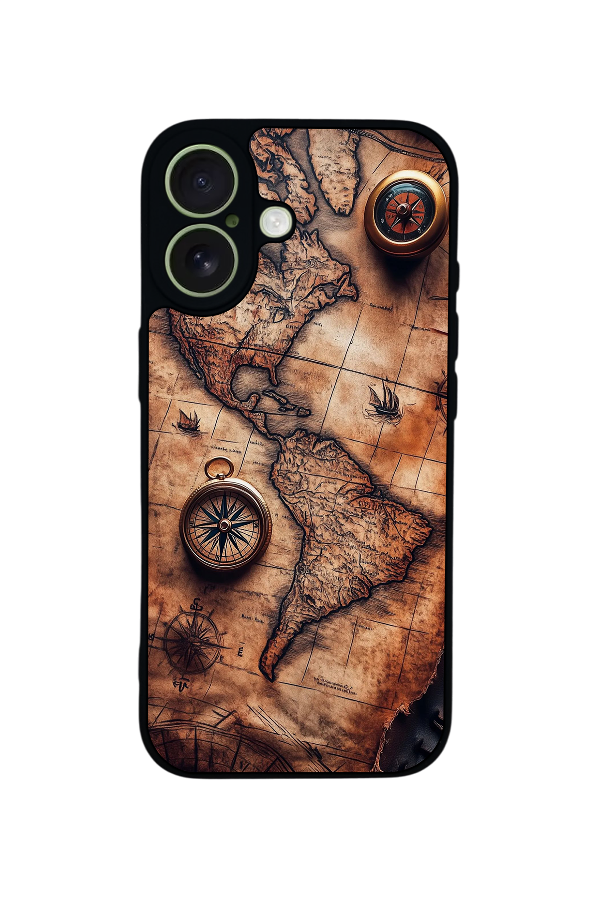 iPhone 17 Uyumlu Harita Tasarımlı Glossy Premium Kılıf