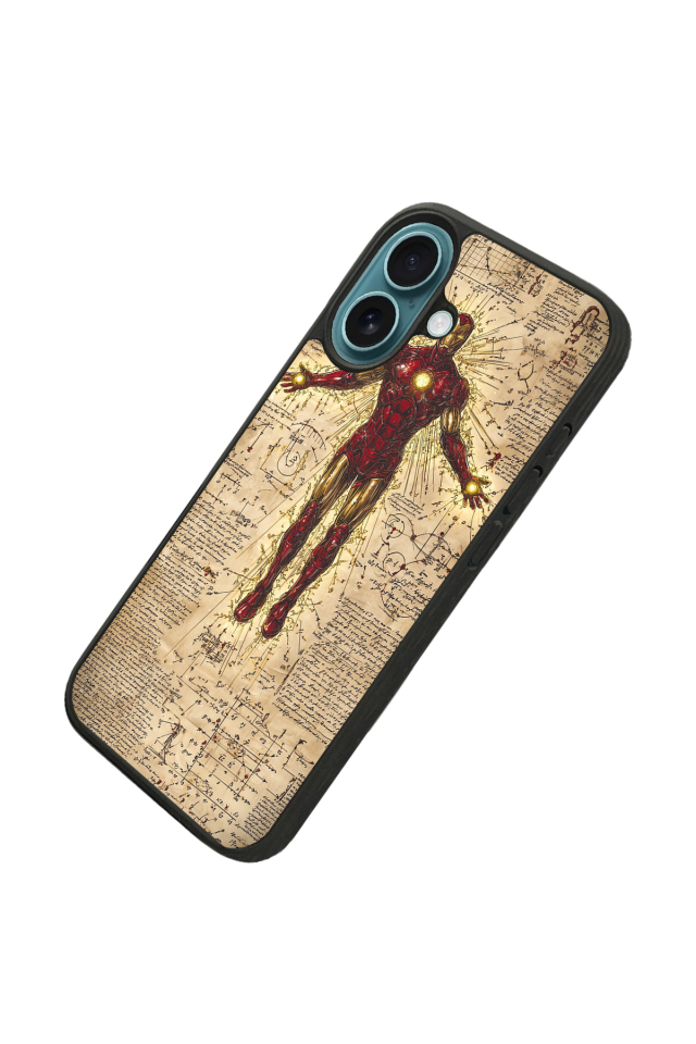iPhone 16 Plus Uyumlu  Iron Man ( Demir Adam ) Tasarımlı Glossy Premium Kılıf