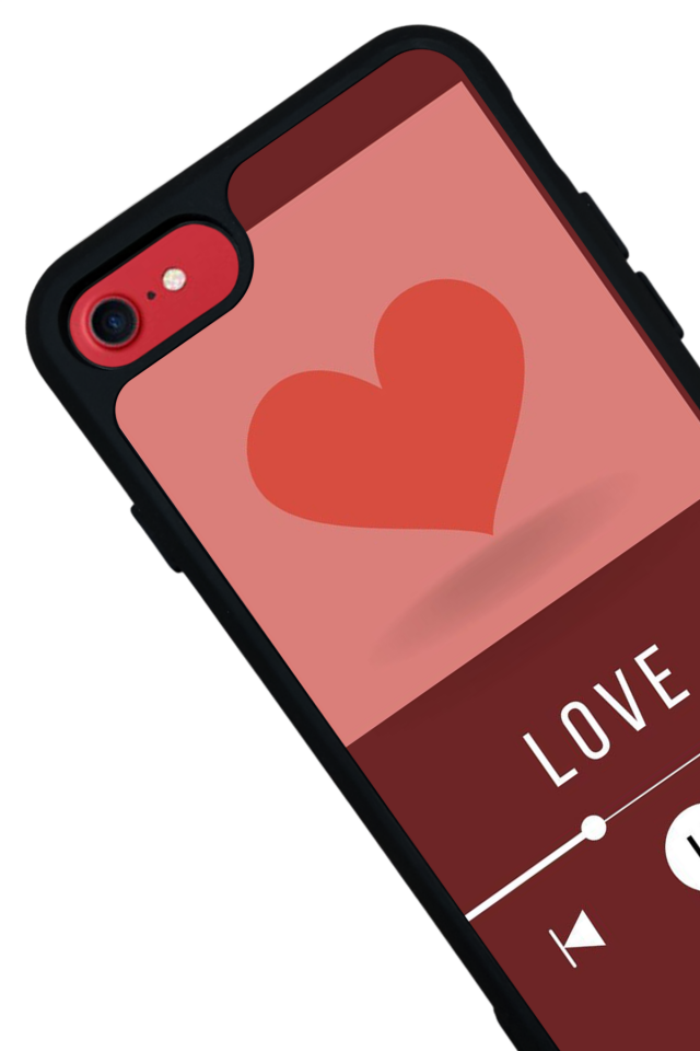 iPhone 8 Uyumlu Kalp Love Tasarımlı Glossy Premium Kılıf