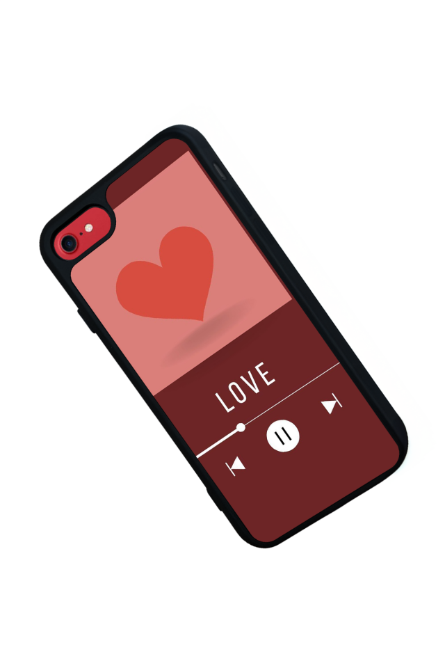 iPhone 8 Uyumlu Kalp Love Tasarımlı Glossy Premium Kılıf