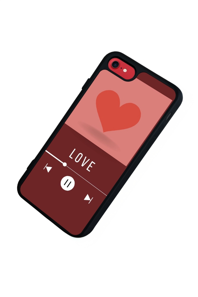 iPhone 8 Uyumlu Kalp Love Tasarımlı Glossy Premium Kılıf