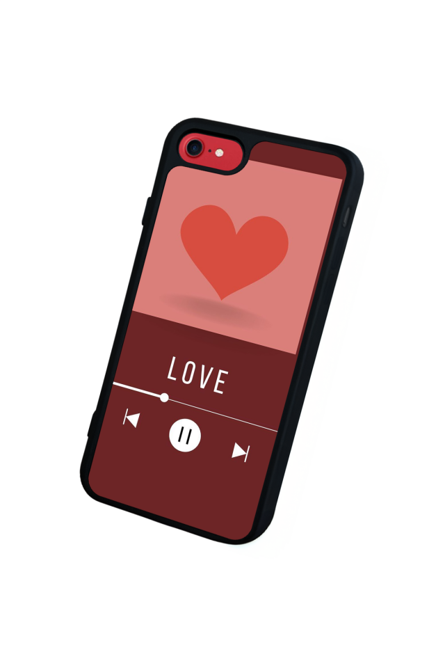 iPhone 8 Uyumlu Kalp Love Tasarımlı Glossy Premium Kılıf