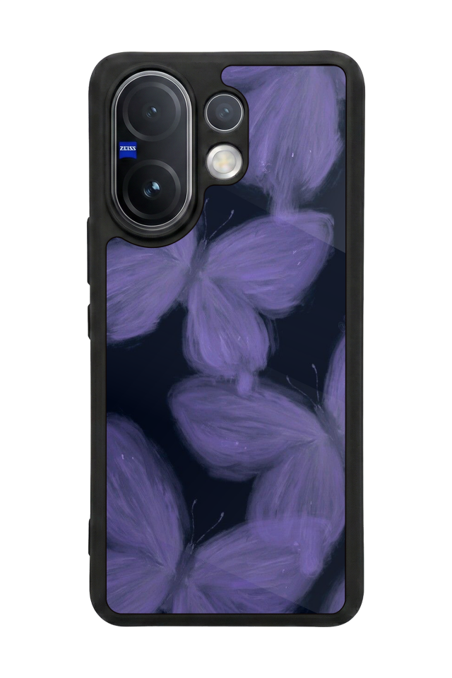 Vivo V60 Uyumlu Kelebek Tasarımlı Glossy Premium Kılıf