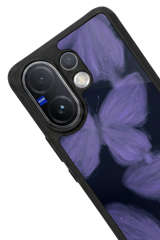 Vivo V60 Uyumlu Kelebek Tasarımlı Glossy Premium Kılıf