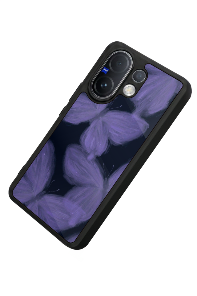 Vivo V60 Uyumlu Kelebek Tasarımlı Glossy Premium Kılıf