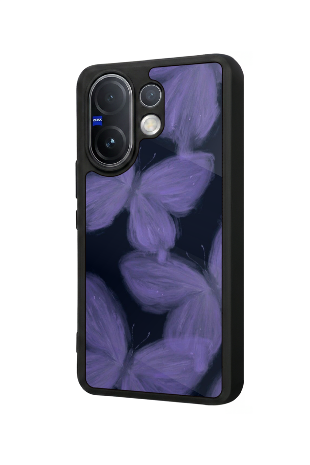 Vivo V60 Uyumlu Kelebek Tasarımlı Glossy Premium Kılıf