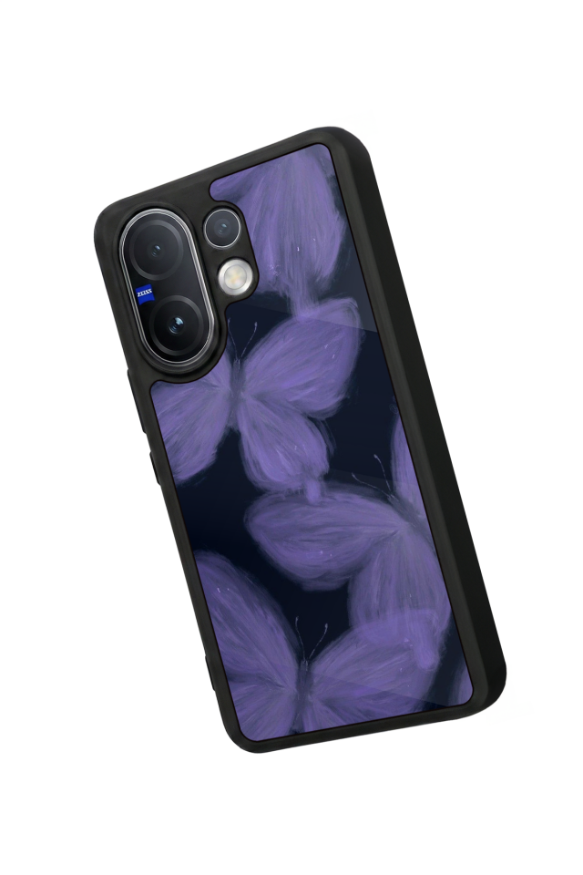 Vivo V60 Uyumlu Kelebek Tasarımlı Glossy Premium Kılıf