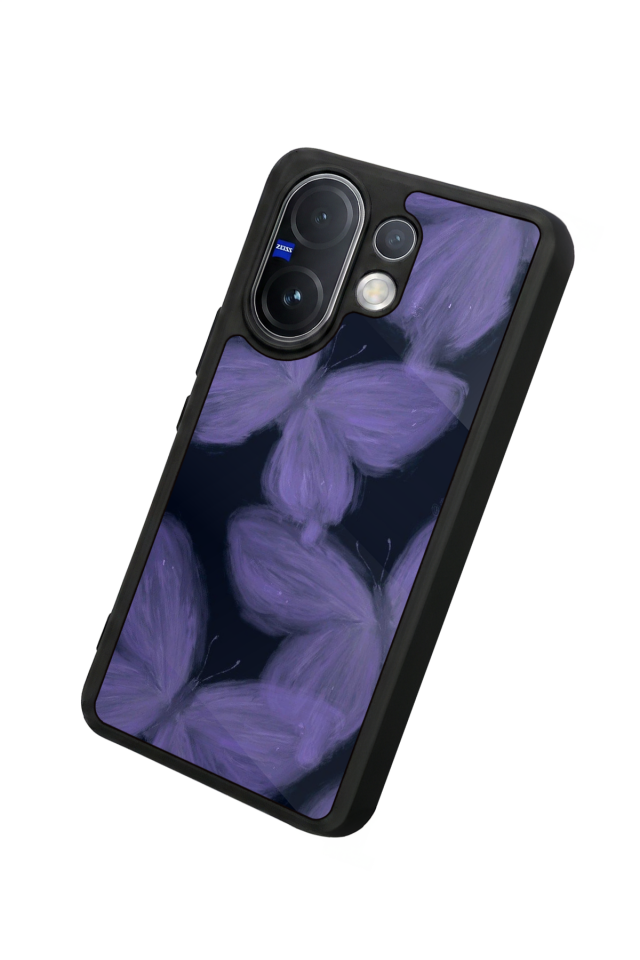 Vivo V60 Uyumlu Kelebek Tasarımlı Glossy Premium Kılıf