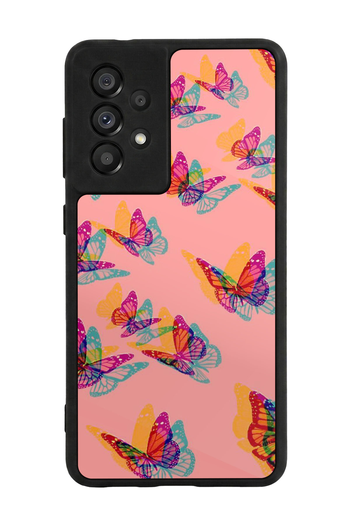 Samsung Galaxy A73 Uyumlu Kelebek Tasarımlı Glossy Premium Kılıf