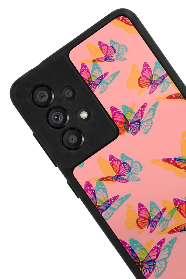 Samsung Galaxy A73 Uyumlu Kelebek Tasarımlı Glossy Premium Kılıf