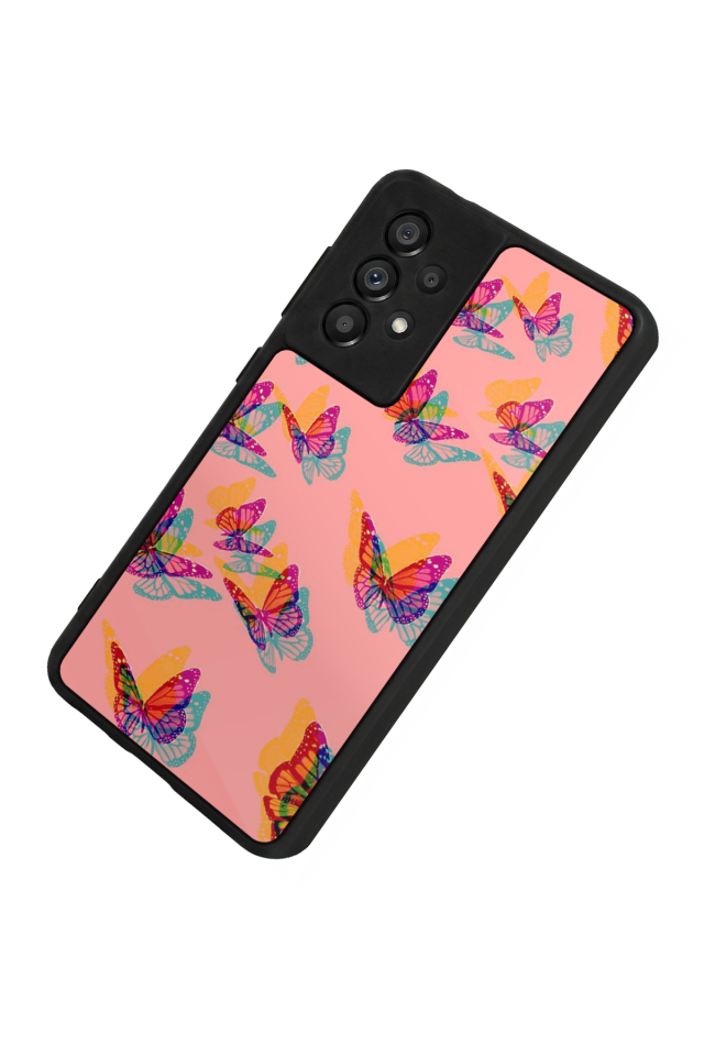 Samsung Galaxy A73 Uyumlu Kelebek Tasarımlı Glossy Premium Kılıf