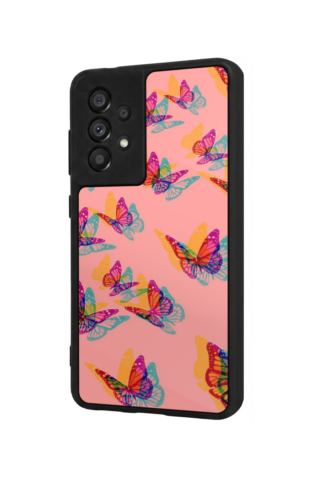 Samsung Galaxy A73 Uyumlu Kelebek Tasarımlı Glossy Premium Kılıf