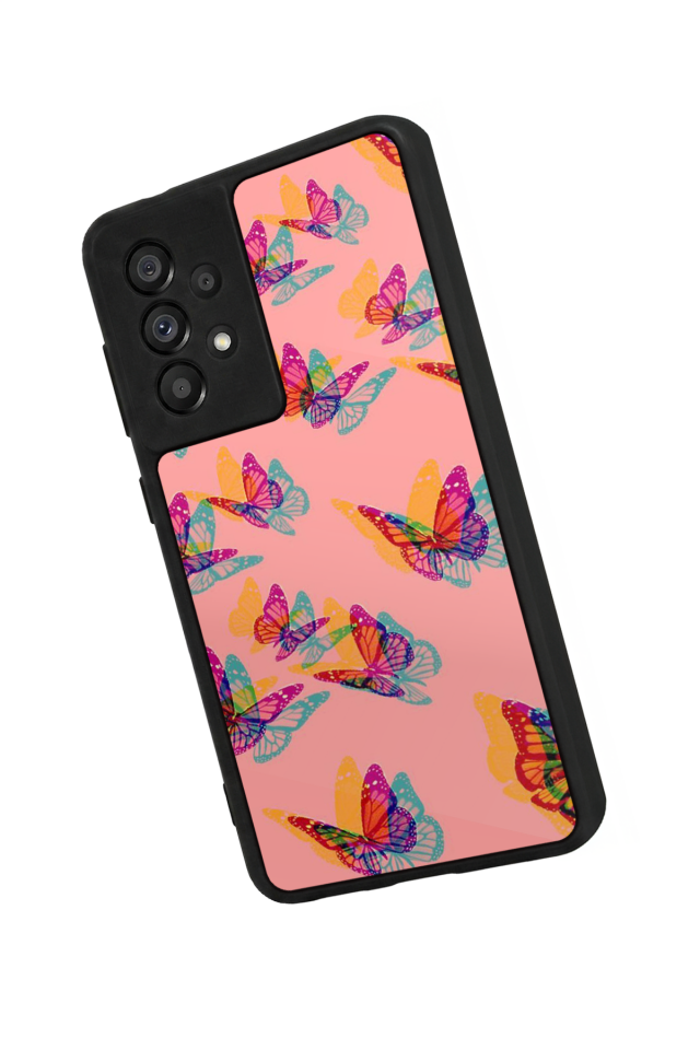 Samsung Galaxy A73 Uyumlu Kelebek Tasarımlı Glossy Premium Kılıf