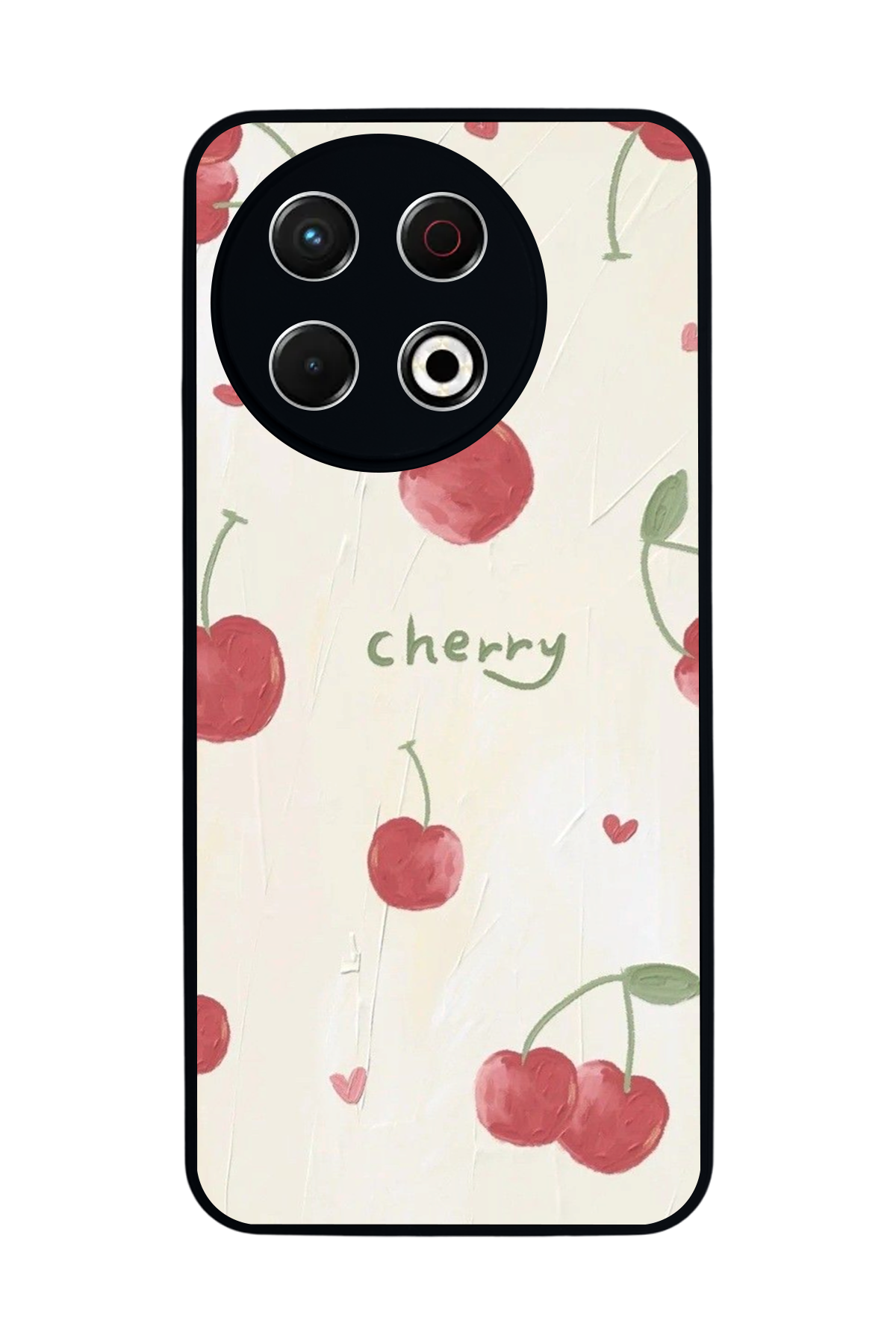 Tecno Spark 30 Pro Uyumlu Kiraz Tasarımlı Glossy Premium Kılıf