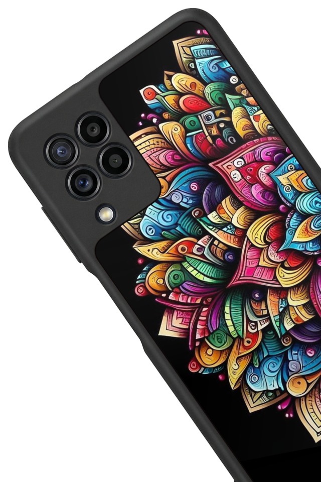 Samsung Galaxy M32 Uyumlu Mandala Tasarımlı Glossy Premium Kılıf