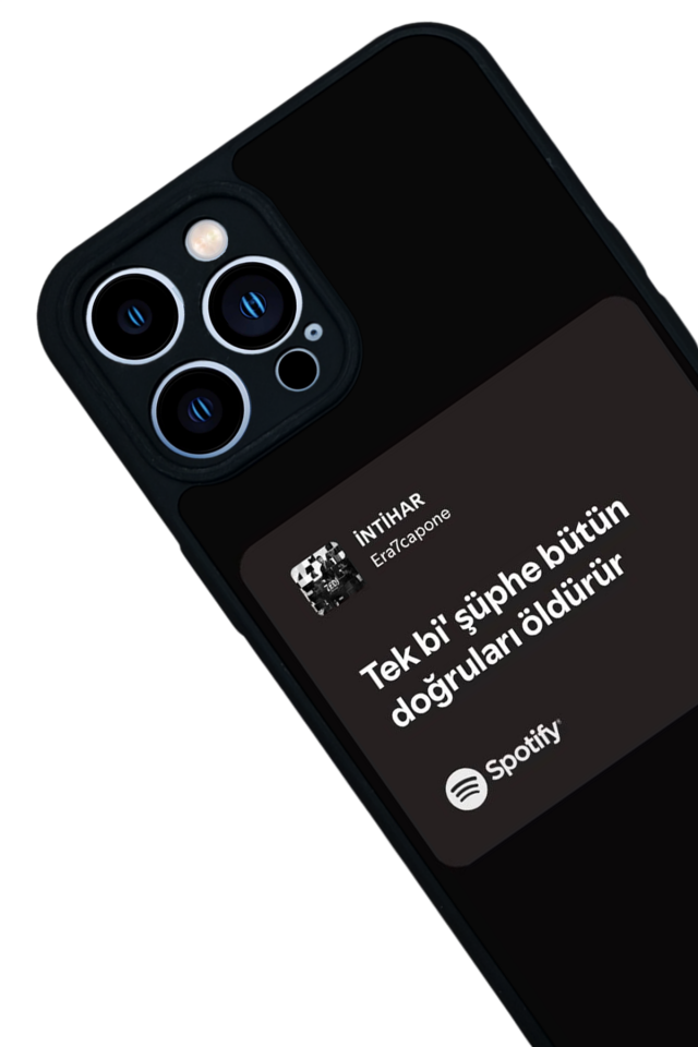 iPhone 12 Pro Max Uyumlu Sarki Sozleri Tasarımlı Glossy Premium Kılıf