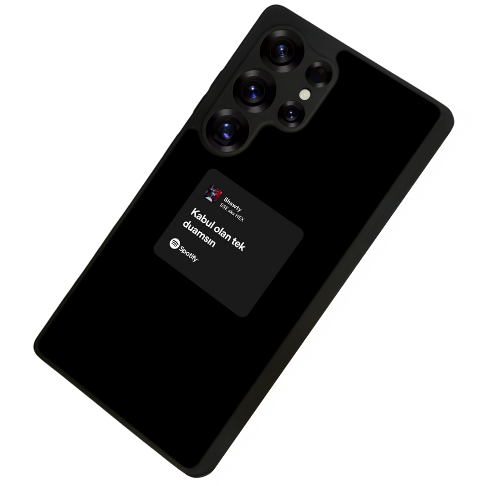 Samsung Galaxy S25 Ultra Uyumlu Sarki Sozleri Tasarımlı Glossy Premium Kılıf