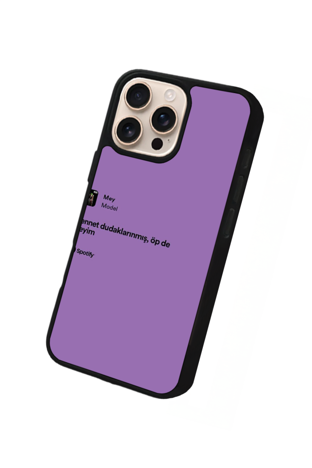 iPhone 15 Pro Uyumlu Sarki Sozleri Tasarımlı Glossy Premium Kılıf