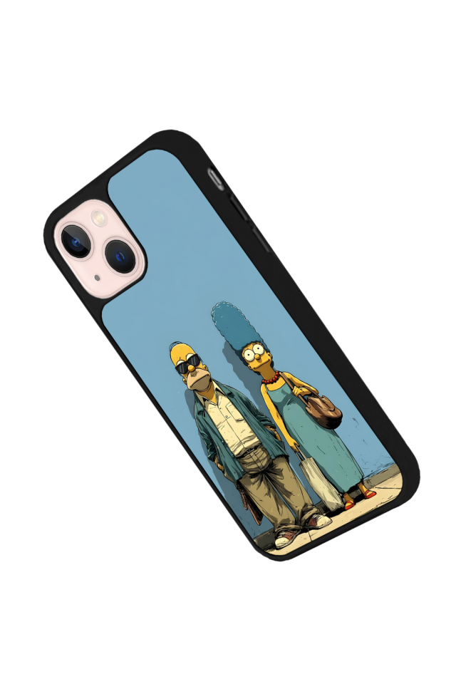 iPhone 15 Uyumlu The Simpsons Tasarımlı Glossy Premium Kılıf
