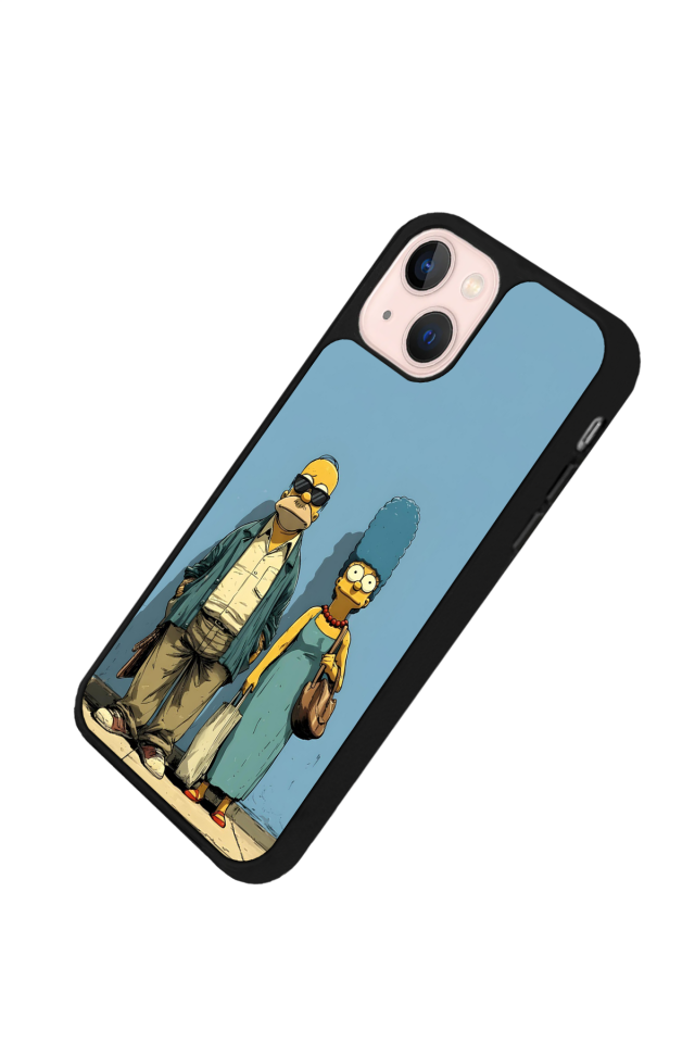 iPhone 15 Uyumlu The Simpsons Tasarımlı Glossy Premium Kılıf