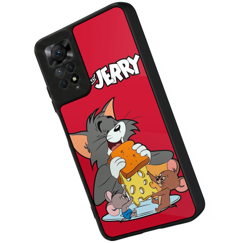 Xiaomi Redmi Note 12 Pro Uyumlu Tom And Jerry Tasarımlı Glossy Premium Kılıf
