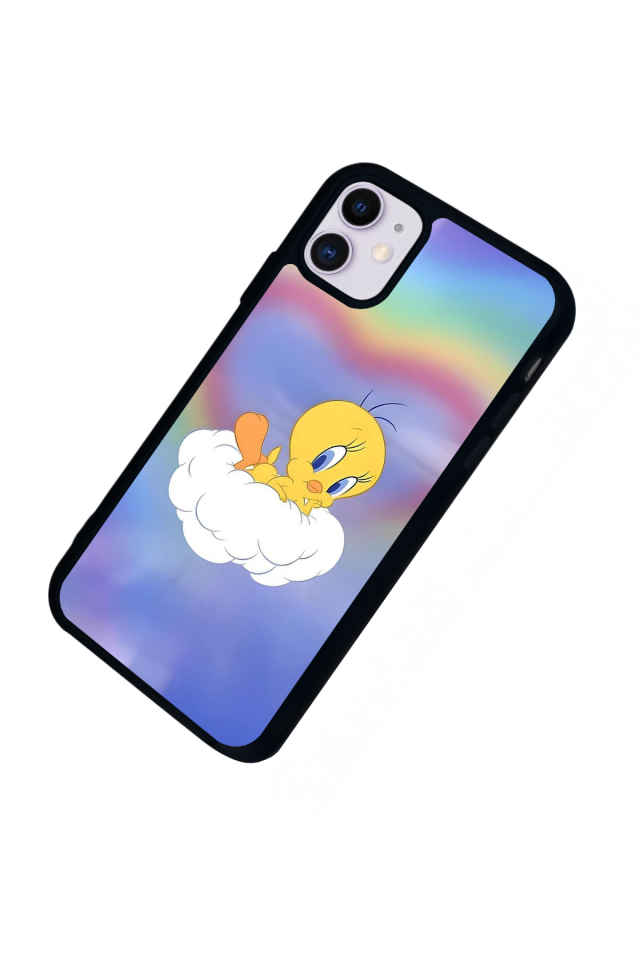 iPhone 11 Uyumlu Tweety Tasarımlı Glossy Premium Kılıf
