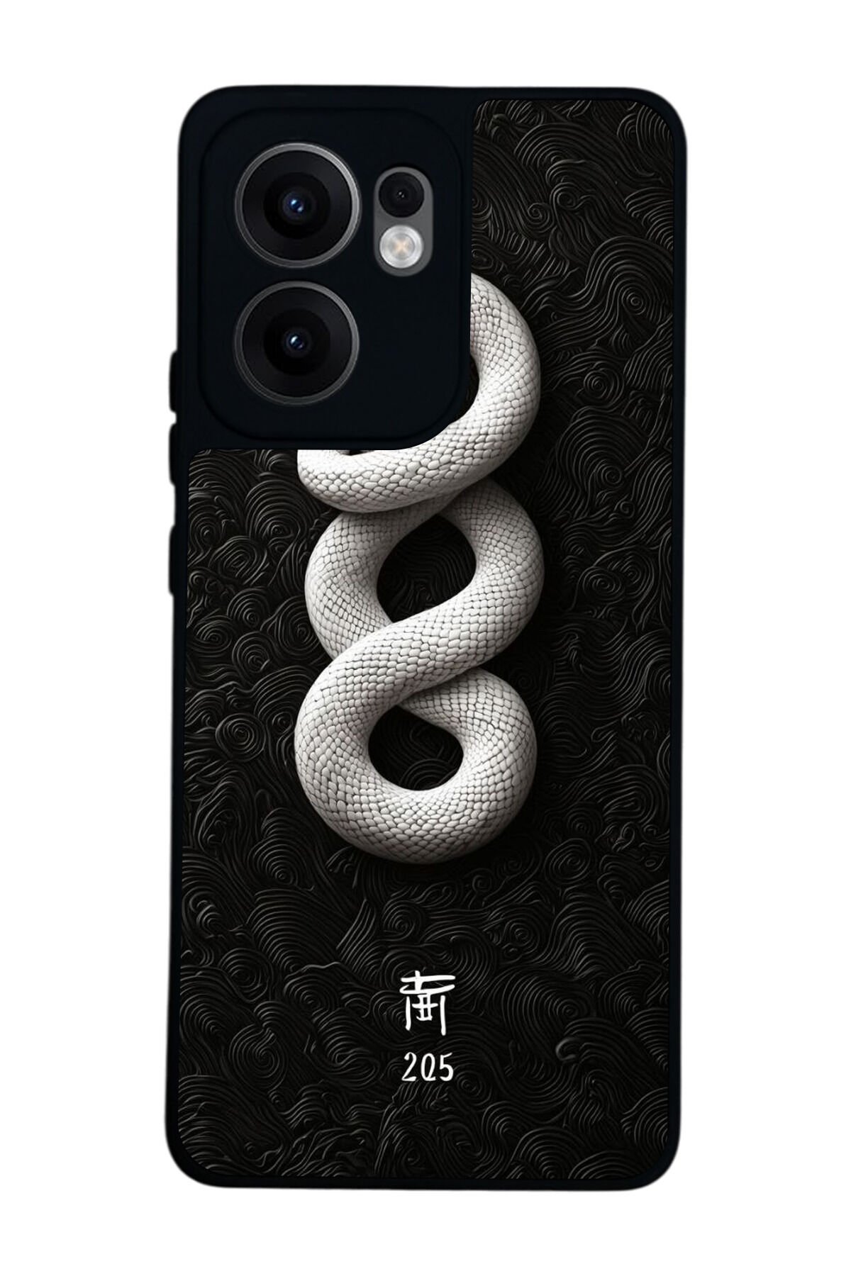 Oppo Reno 13F Uyumlu Yılan Tasarımlı Glossy Premium Kılıf