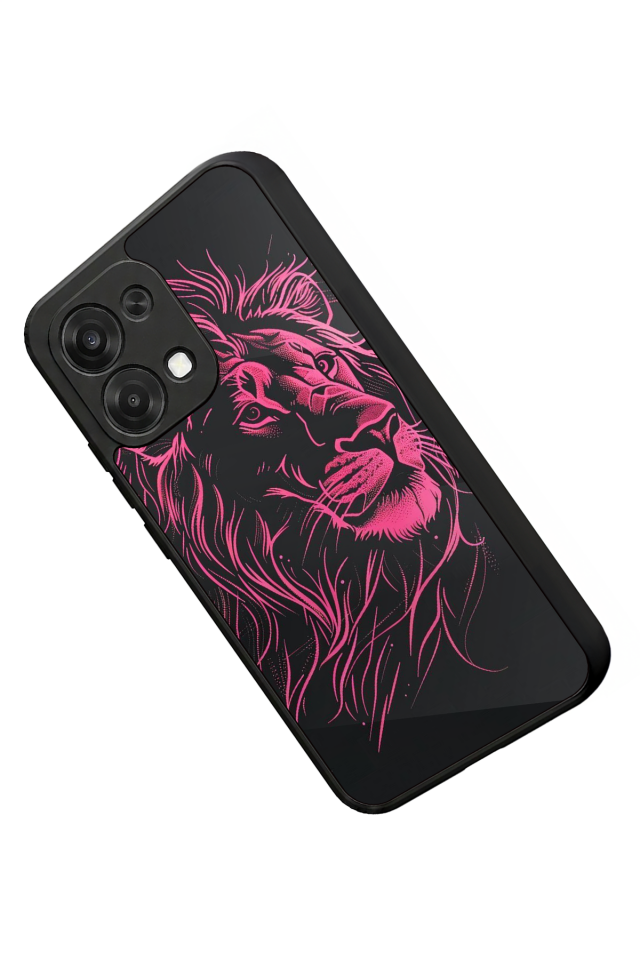 Oppo A6 Pro Uyumlu Aslan Tasarımlı Glossy Premium Kılıf