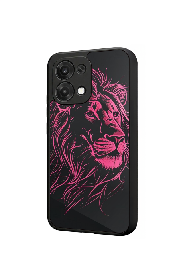 Oppo A6 Pro Uyumlu Aslan Tasarımlı Glossy Premium Kılıf