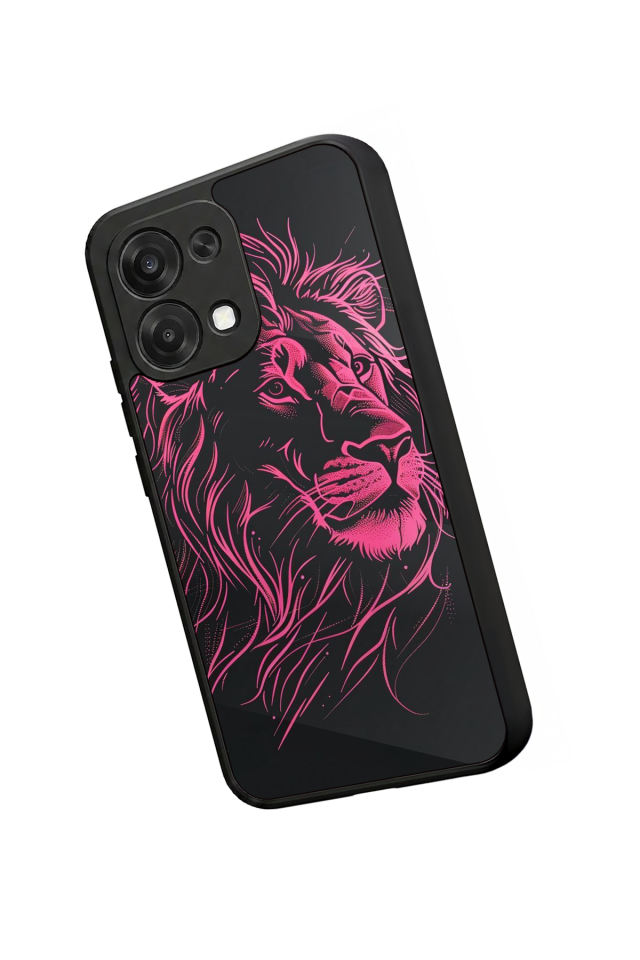 Oppo A6 Pro Uyumlu Aslan Tasarımlı Glossy Premium Kılıf