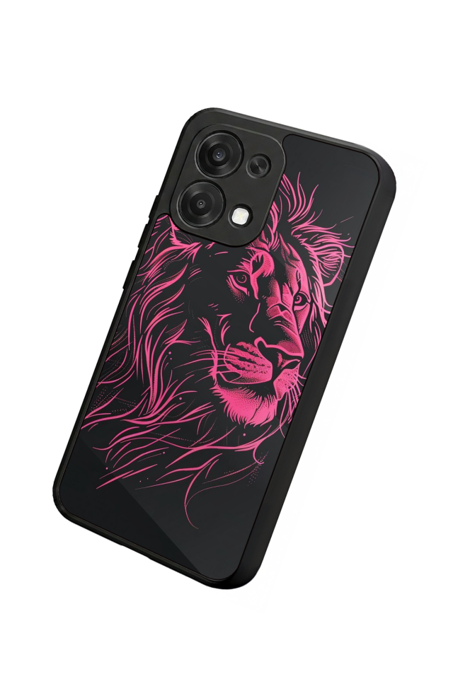 Oppo A6 Pro Uyumlu Aslan Tasarımlı Glossy Premium Kılıf