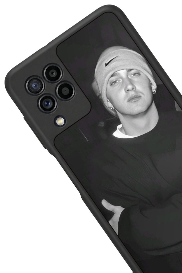 Samsung Galaxy M22 Uyumlu Eminem Tasarımlı Glossy Premium Kılıf
