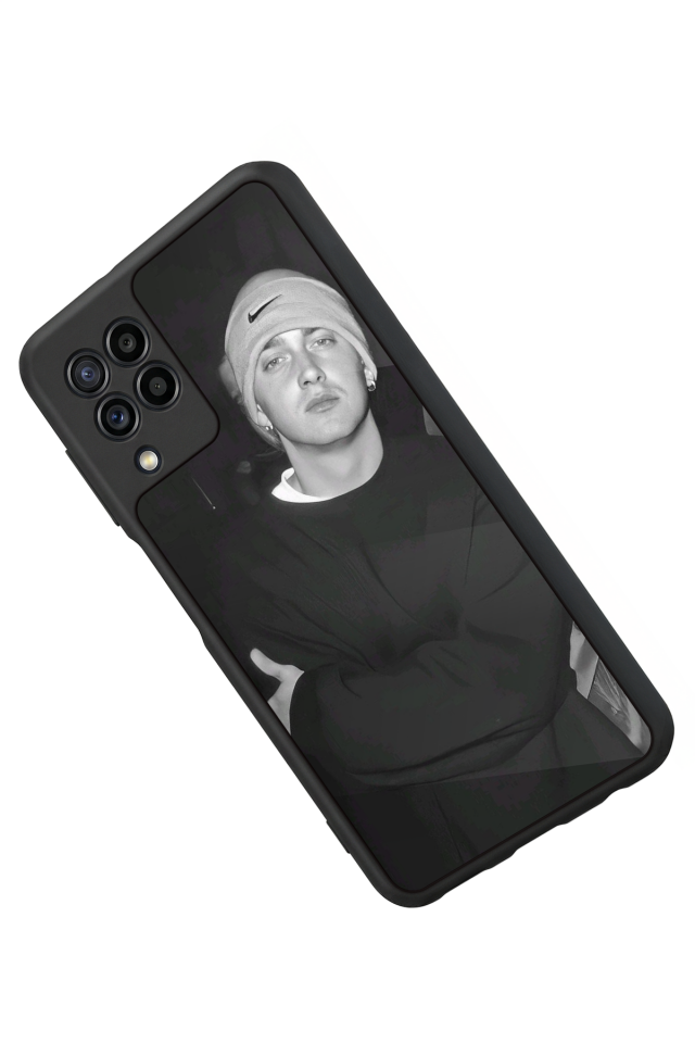 Samsung Galaxy M22 Uyumlu Eminem Tasarımlı Glossy Premium Kılıf