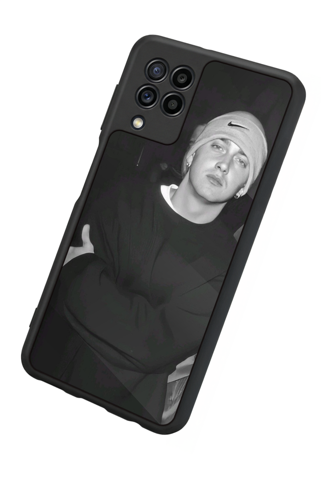 Samsung Galaxy M22 Uyumlu Eminem Tasarımlı Glossy Premium Kılıf