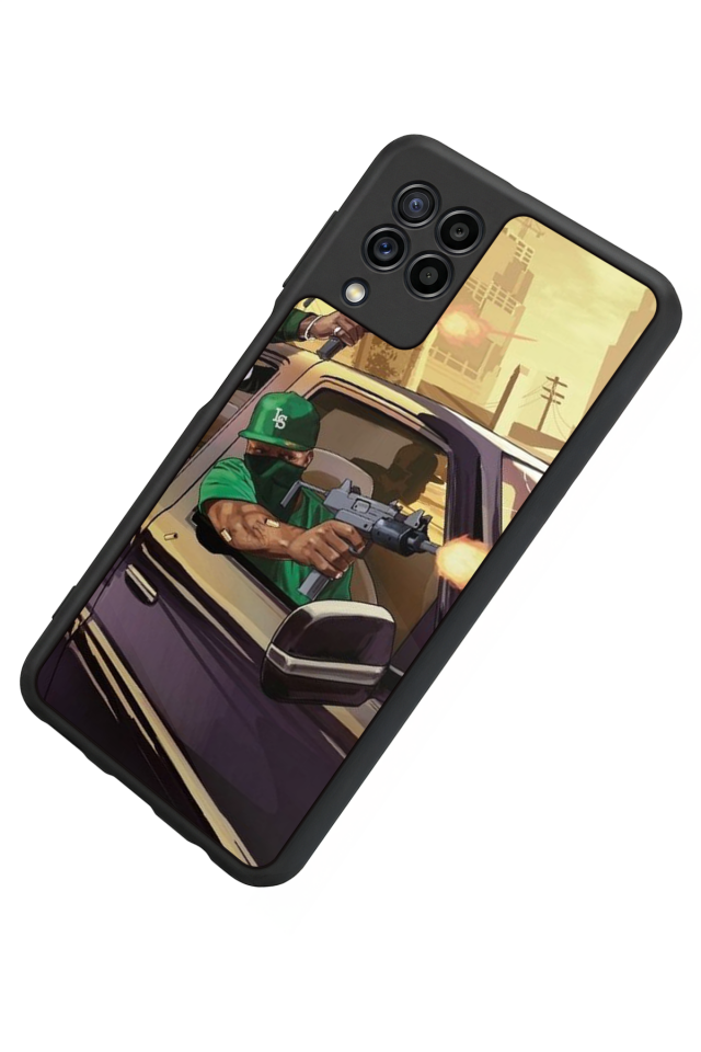 Samsung Galaxy M32 Uyumlu GTA Tasarımlı Glossy Premium Kılıf