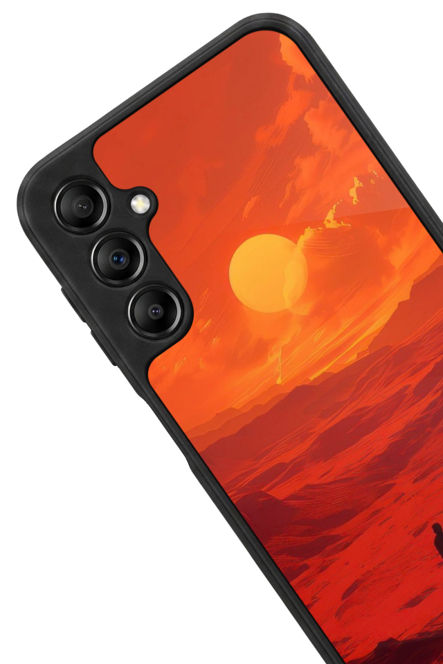 Samsung Galaxy A14 Uyumlu Güneş Tasarımlı Glossy Premium Kılıf