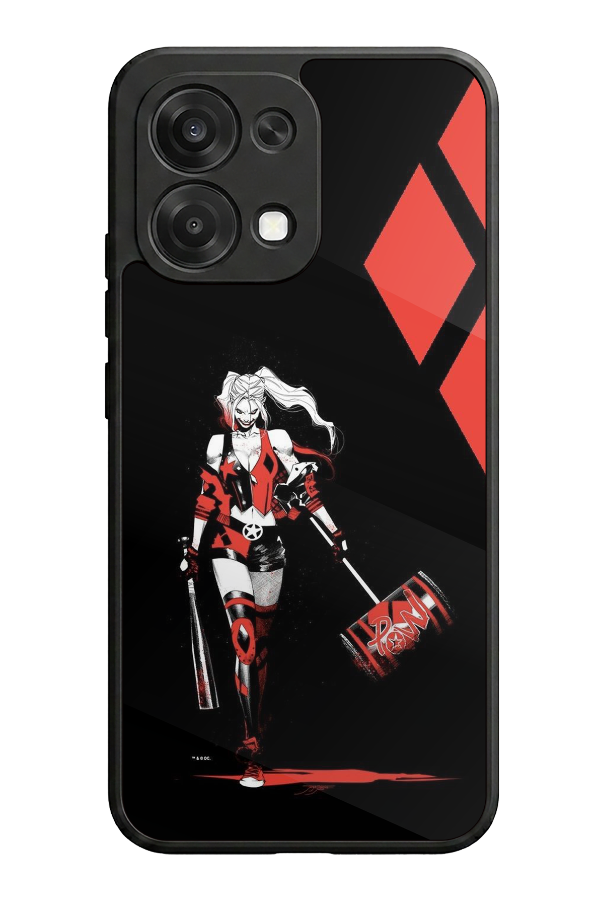 Oppo A6 Pro Uyumlu HarleyQueen Tasarımlı Glossy Premium Kılıf