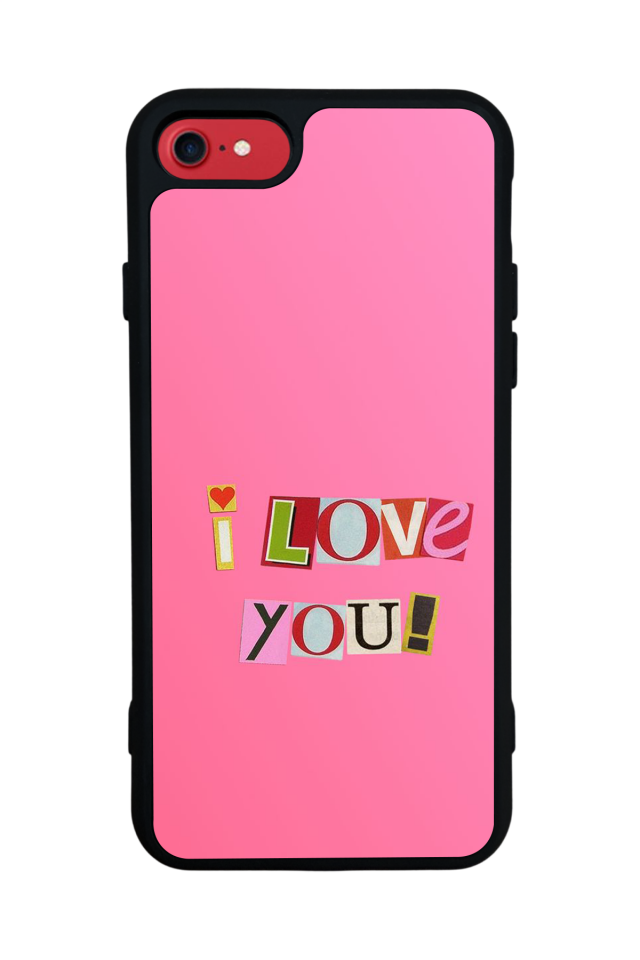 iPhone 8 Uyumlu Kalp Love Tasarımlı Glossy Premium Kılıf