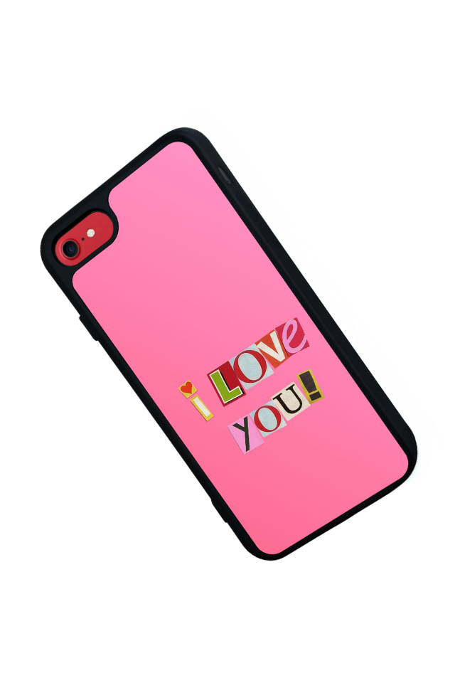 iPhone 8 Uyumlu Kalp Love Tasarımlı Glossy Premium Kılıf
