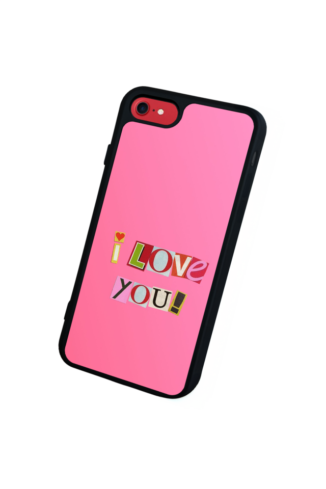 iPhone 8 Uyumlu Kalp Love Tasarımlı Glossy Premium Kılıf