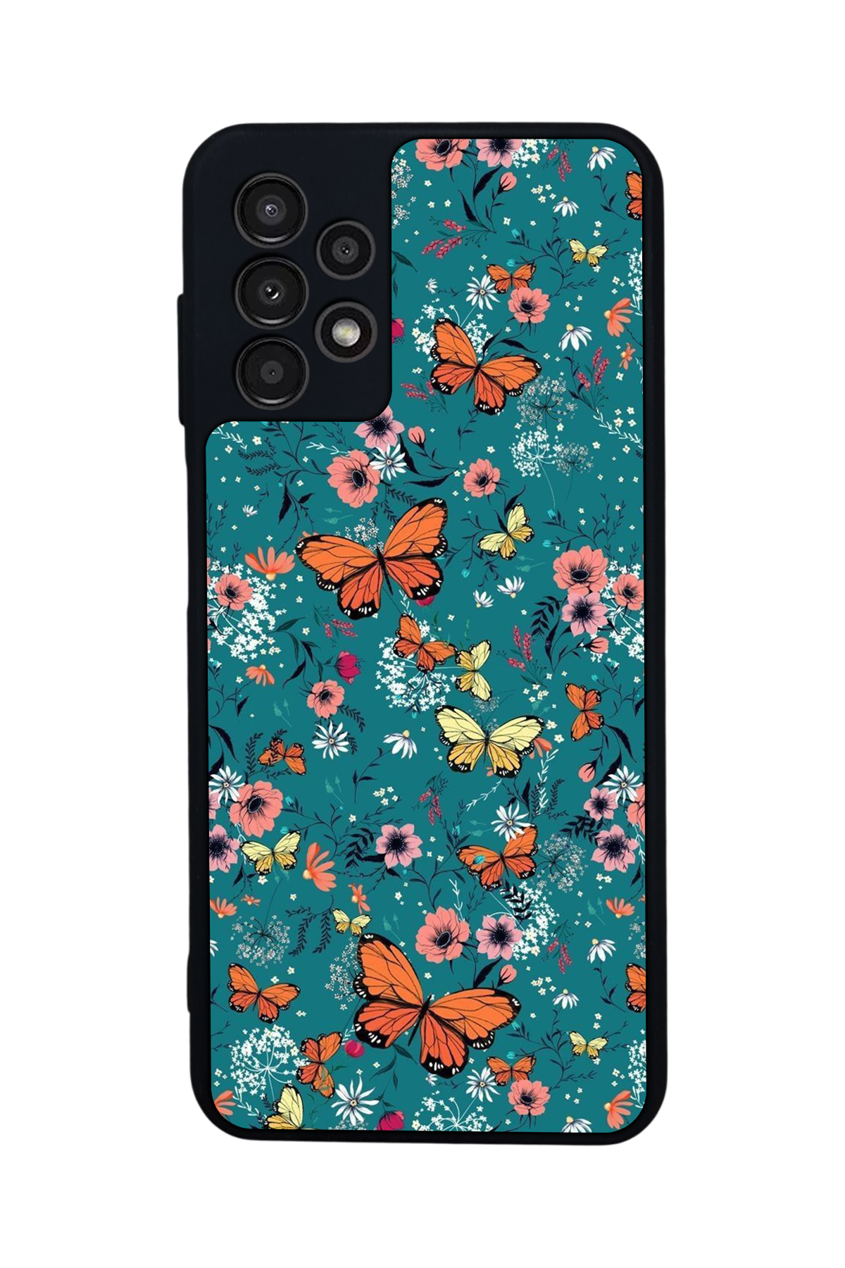 Samsung Galaxy A23 Uyumlu Kelebek Tasarımlı Glossy Premium Kılıf