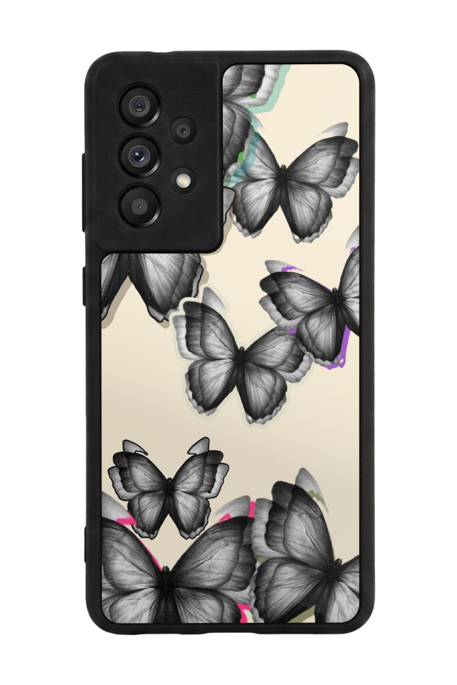 Samsung Galaxy A73 Uyumlu Kelebek Tasarımlı Glossy Premium Kılıf