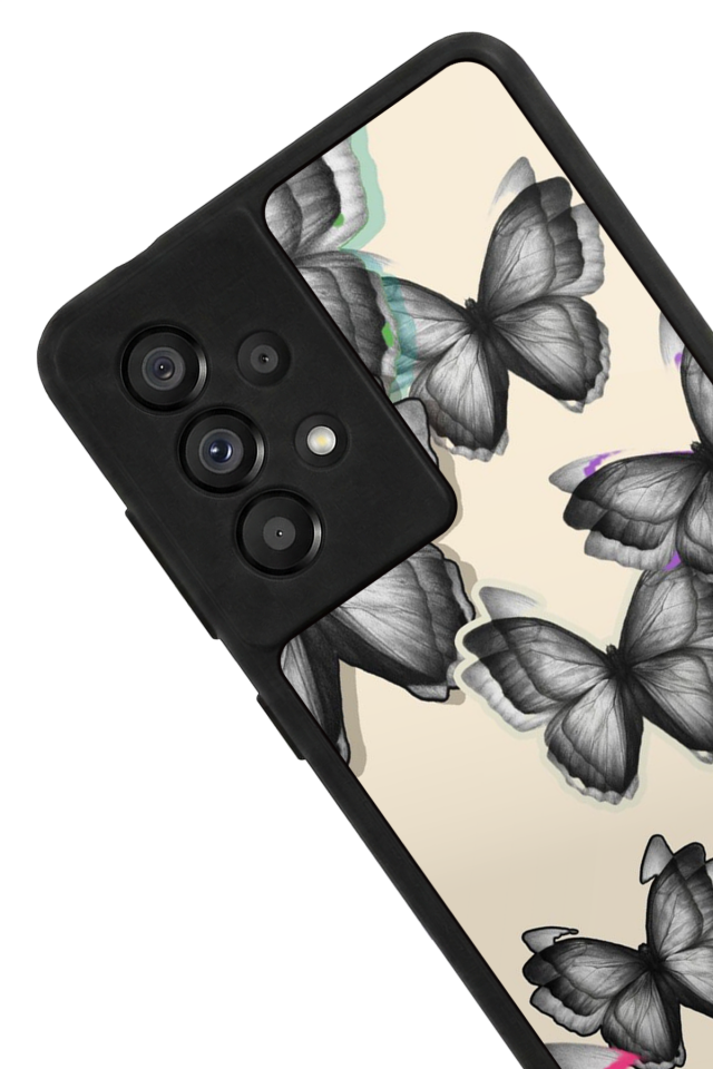 Samsung Galaxy A73 Uyumlu Kelebek Tasarımlı Glossy Premium Kılıf