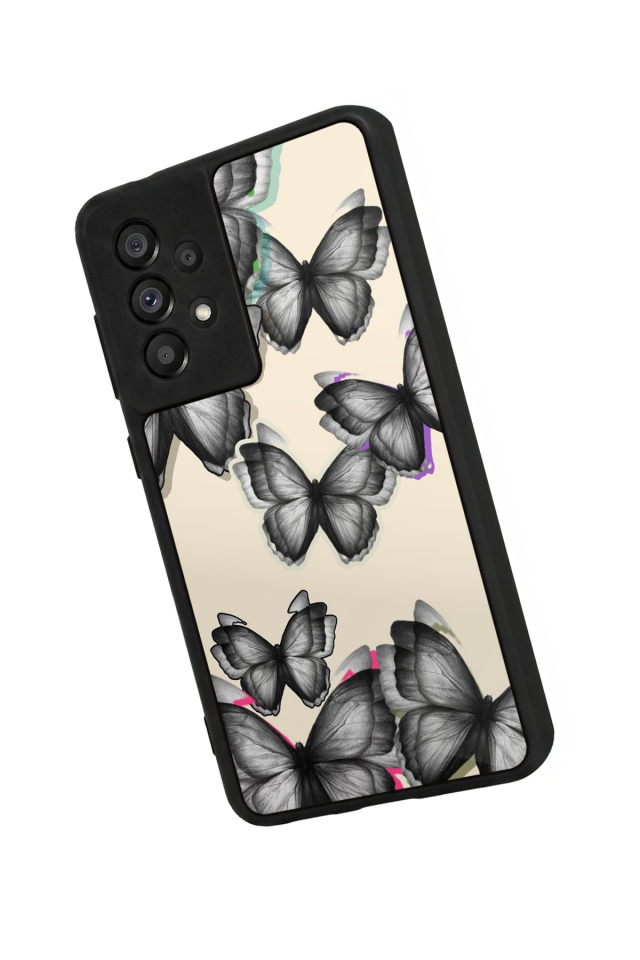 Samsung Galaxy A73 Uyumlu Kelebek Tasarımlı Glossy Premium Kılıf