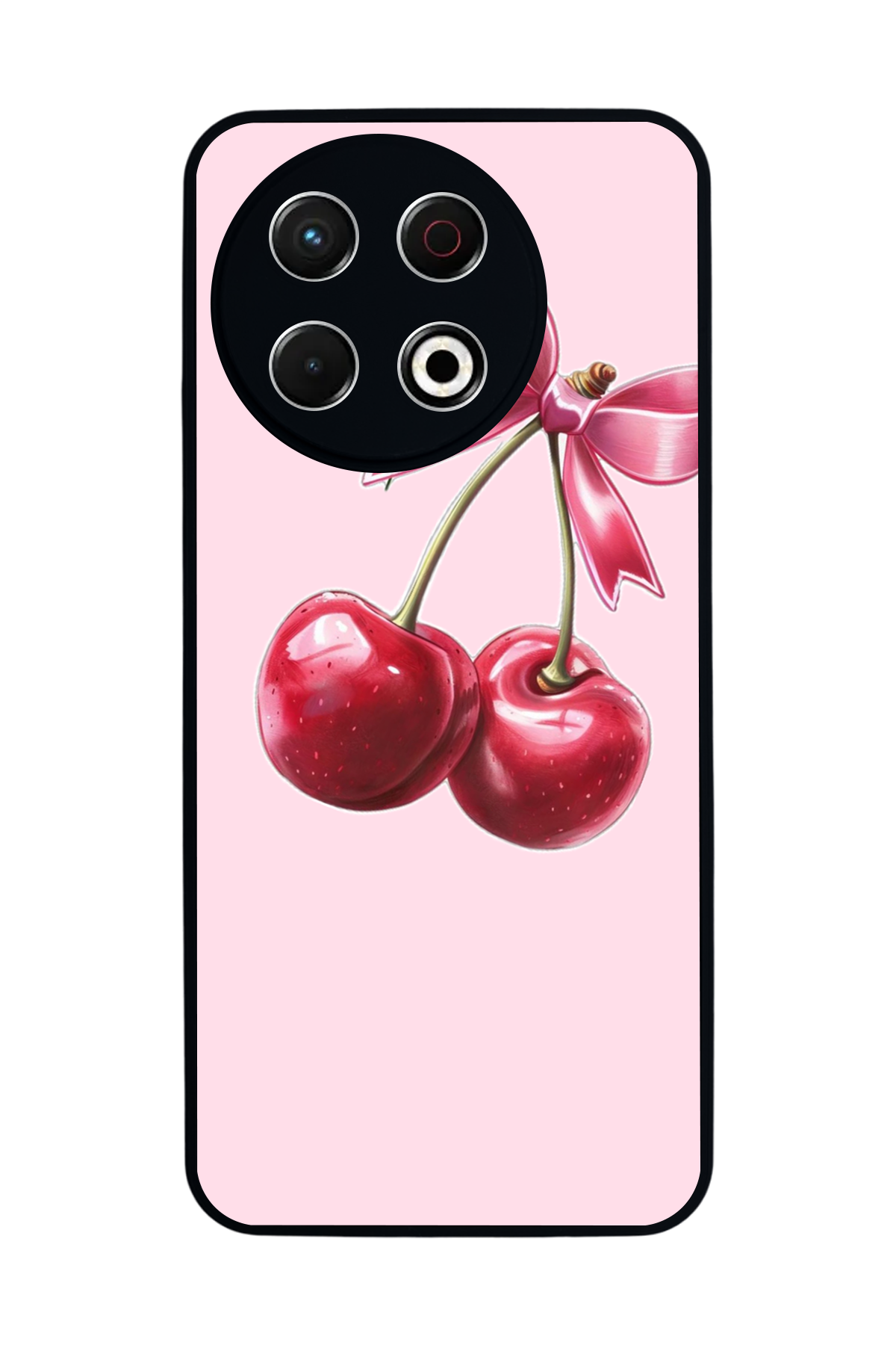 Tecno Spark 30 Pro Uyumlu Kiraz Tasarımlı Glossy Premium Kılıf