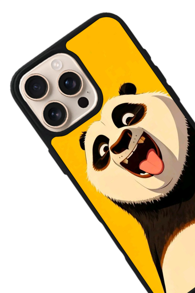 iPhone 16 Pro Uyumlu Kung Fu Panda Tasarımlı Glossy Premium Kılıf